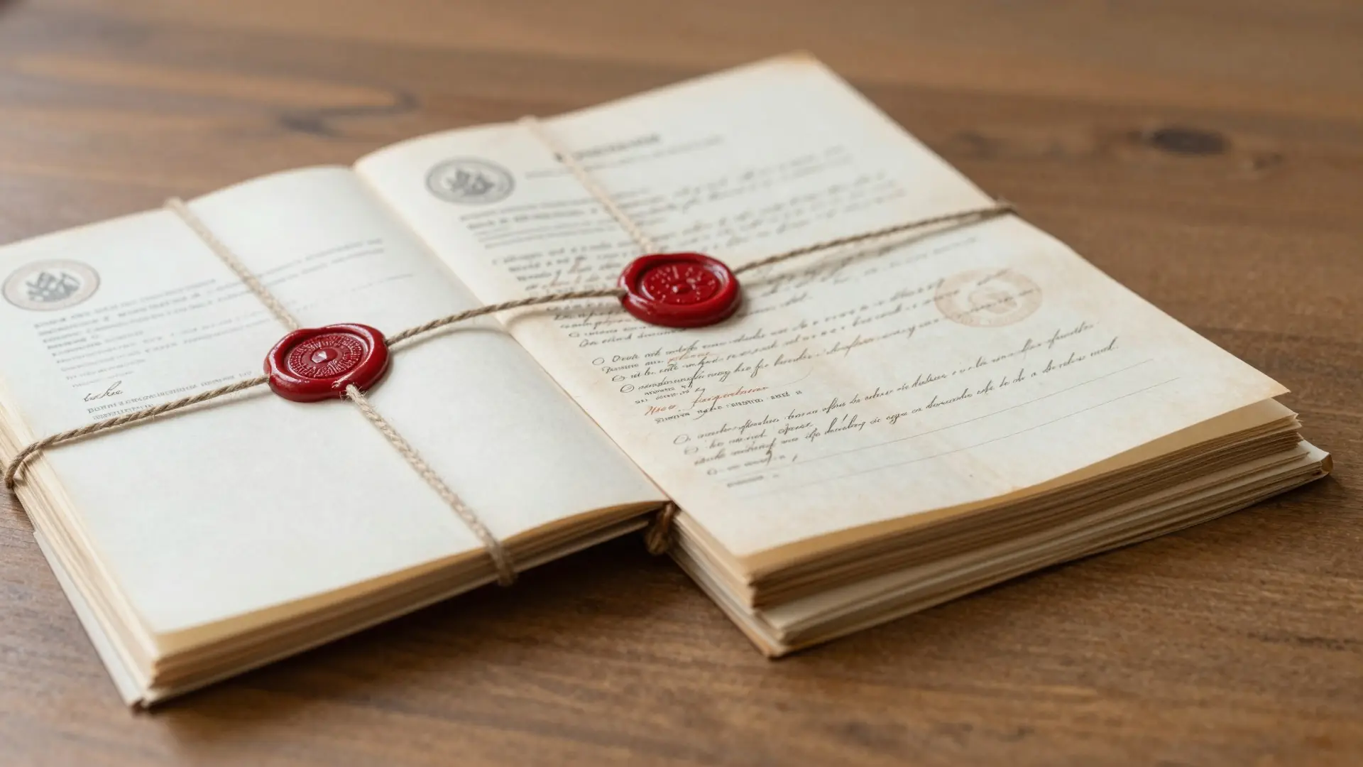 Ilustração: documentos oficiais com selo